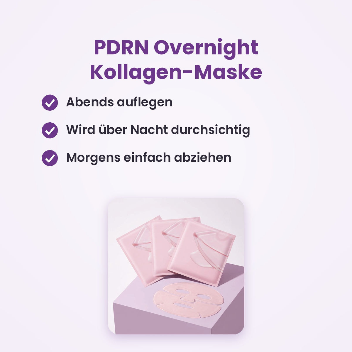 PDRN Overnight Kollagen-Maske (3 Stück)